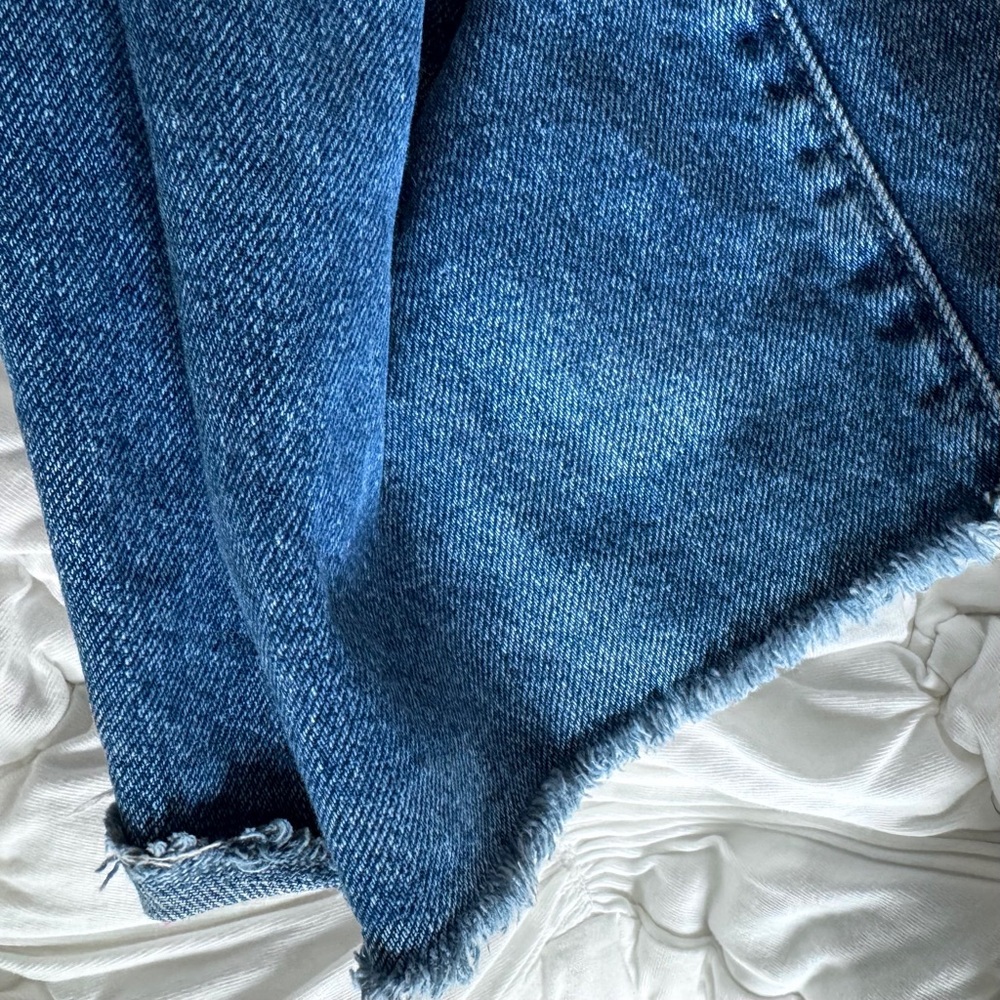 DL1961 Hepburn Wide-Leg Distressed Hem Jeans - Size 29 - Picture 8 of 14